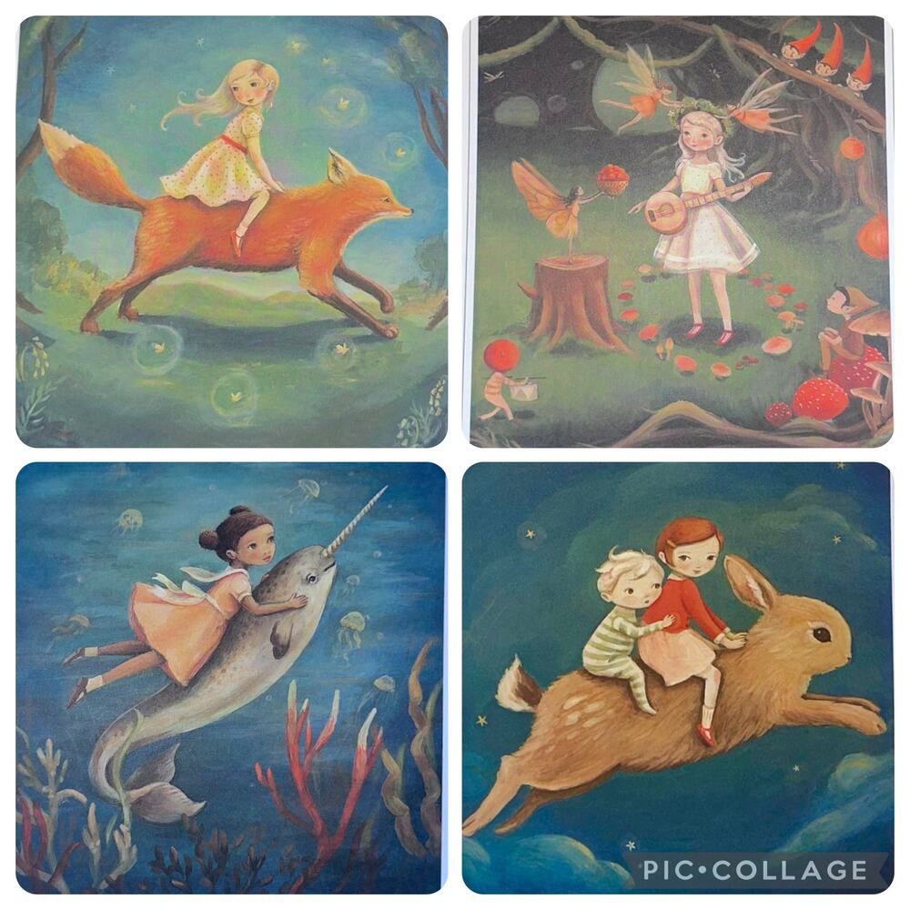 Girls Nursery decor magical whimsical paintings A BEDTIME STORE dreamers 8x10